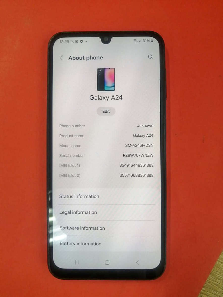 Samsung A24 4G 128GB Dual SIM - Black