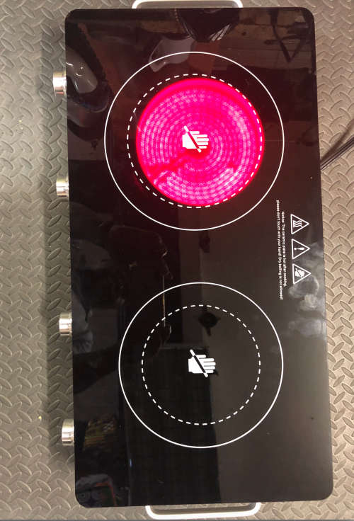 Portable Infrared Stove Cooker- Black/Silver