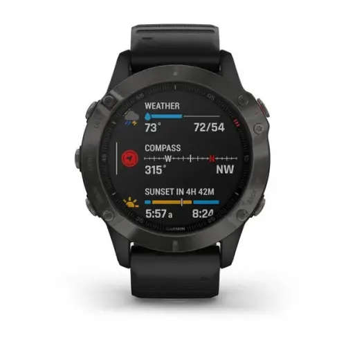 Garmin fenix 6 Pro Sapphire Edition, Carbon Gray with Black Band