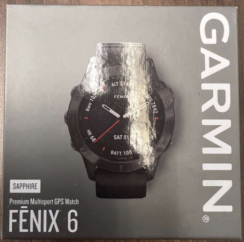 Garmin fenix 6 Pro Sapphire Edition, Carbon Gray with Black Band