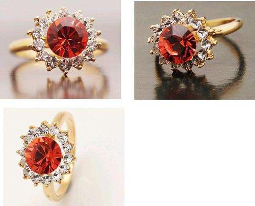 PRETTY CUBIC GOLD FILLED RING