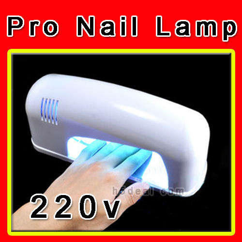 220V 9W WHITE UV GEL NAIL ART CURING LAMP Dryer Light