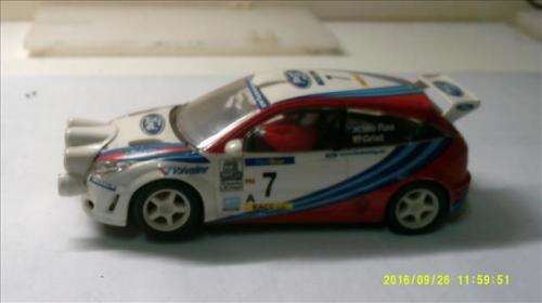 132 SCALE SCX SLOT CAR FORD FOCUS WRC 4X4 WITH LIGHTS