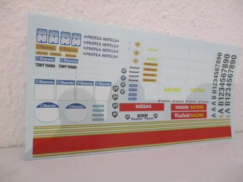1/32 SCALE WATERSLIDE DECALS WINFIELD FOR SCX,SCALEXTRIC,NINCO,CARRERA,FLY AND SLOTIT CARS