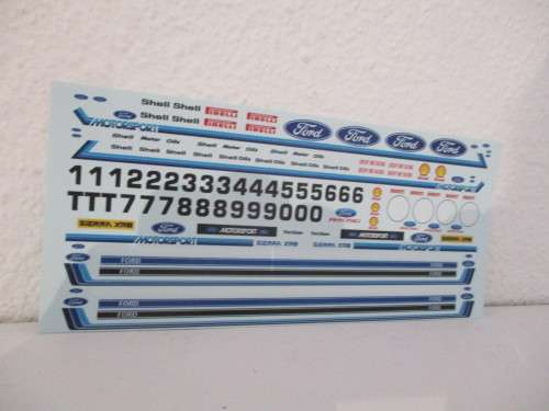 1/32 SCALE WATERSLIDE DECALS( FORD )