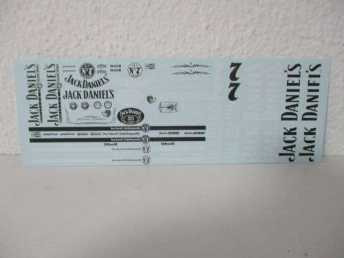 1/32 SCALE WATERSLIDE DECALS JACK DANIELS FOR   SLOT CARS :IE SCX SCALEXTRIC NINCO CARRERA AND REVEL