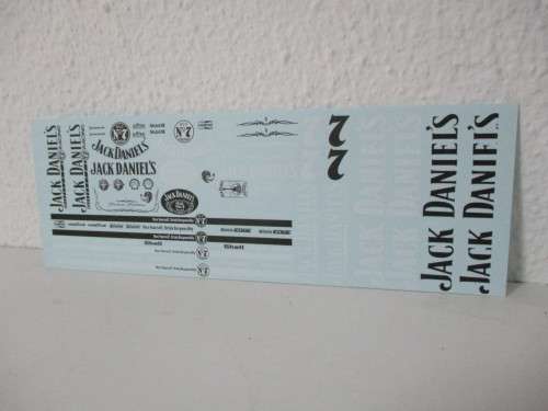 1/32 SCALE WATERSLIDE DECALS JACK DANIELS FOR   SLOT CARS :IE SCX SCALEXTRIC NINCO CARRERA AND REVEL