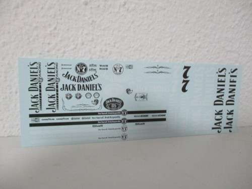 1/32 SCALE WATERSLIDE DECALS JACK DANIELS FOR   SLOT CARS :IE SCX SCALEXTRIC NINCO CARRERA AND REVEL