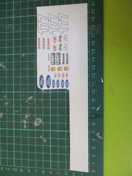 1/32 SCALE SLOT CAR BODY AND CHASSIS FORD GALAXIE WITH DECALS