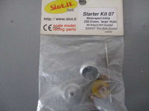 1/32 SCALE SLOT IT STARTER KIT (28T CROWN,RIMS AND AXEL)