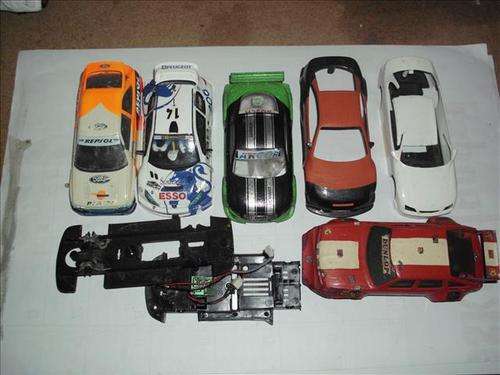 1:32 SCALE SLOT CAR BODIES x 6 & 2 x CHASSIS