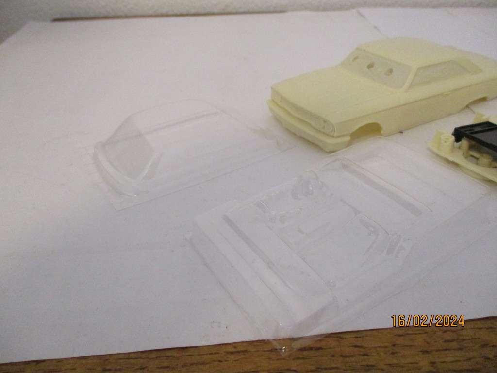 1/32 SCALE RESIN SLOT CAR BODY AND CHASSIS 63 FORD GALAXIE