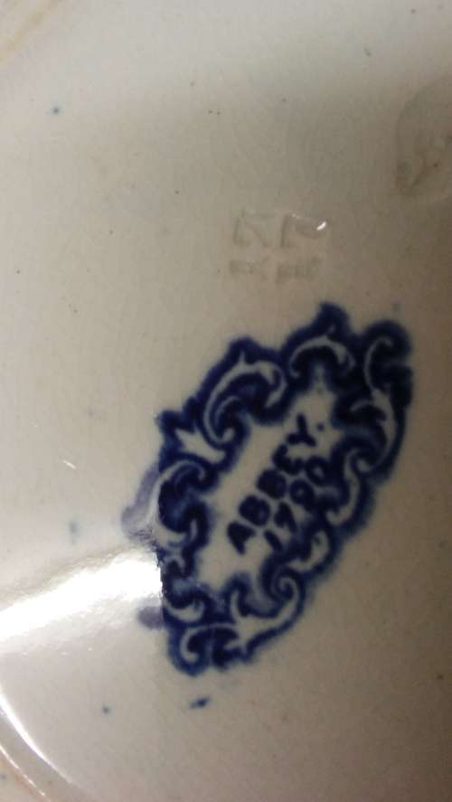 BLUE AND WHITE "ABBEY 1790 " BOWL/PLATE