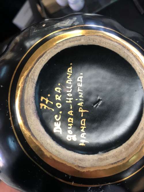 GOUDA HOLLAND ORA -FLORA PITCHER AND SHALLOW BOWL/PLATE