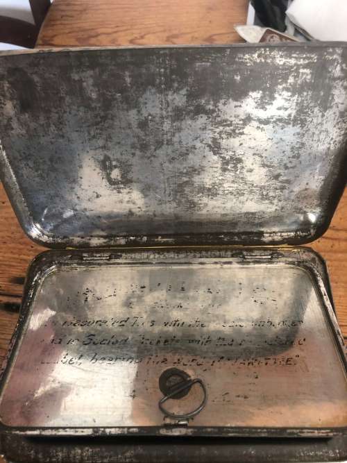 Antique Mazawattee tea caddy tin