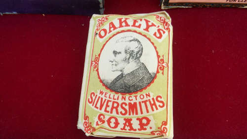 RARE Oakey's Silversmith's Soap, unused and complete in its original wrapper c1800's