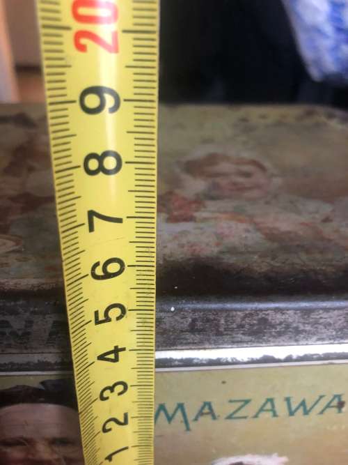 Antique Mazawattee tea caddy tin