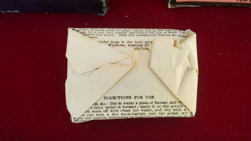 RARE Oakey's Silversmith's Soap, unused and complete in its original wrapper c1800's