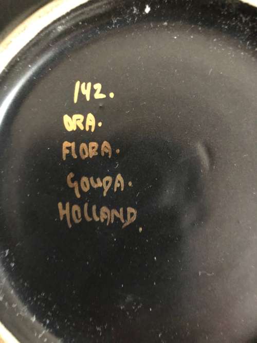 GOUDA HOLLAND ORA -FLORA PITCHER AND SHALLOW BOWL/PLATE