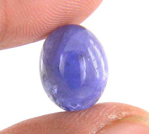 IGLI Certified 9.89 Carat Oval Cabochon Tanzanite Gemstone