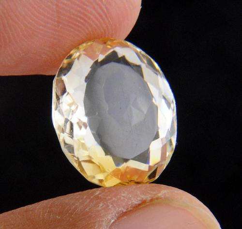 Untreated BRAZIL MINES 12.91 Ct IGLI Certified Oval Cut Citrine Gemstone - AAA Quality