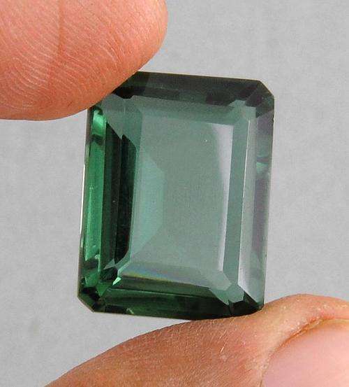 20.62 Ct MGL Certified Emerald Cut Hydro Green Amethyst Gemstone - AAA Quality