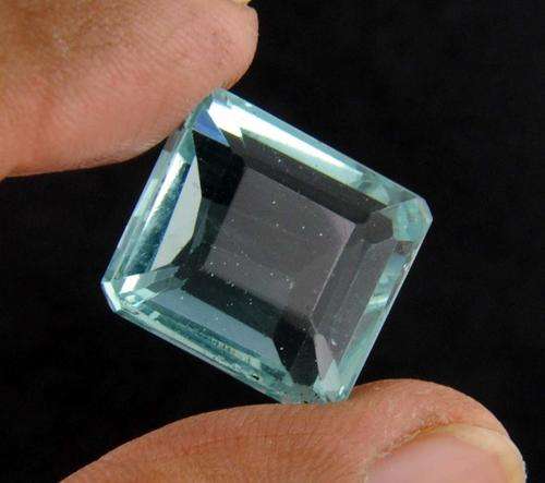 27.79 Carat MGL Certified Natural Blue Topaz Gemstone - Emerald Cut