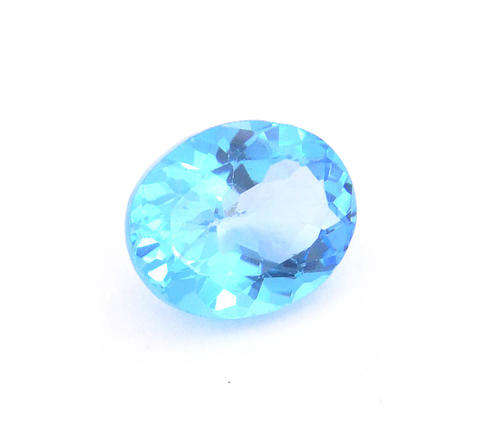 IGLI Certified 5.60 Ct Natural Earth Mined Swiss Sky Blue Topaz Gemstone - Oval Cut