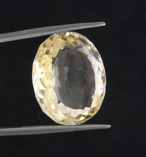Natural 16.68 Ct  IGLI Certified Citrine Gemstone - Oval Cut Untreated AAA Quality