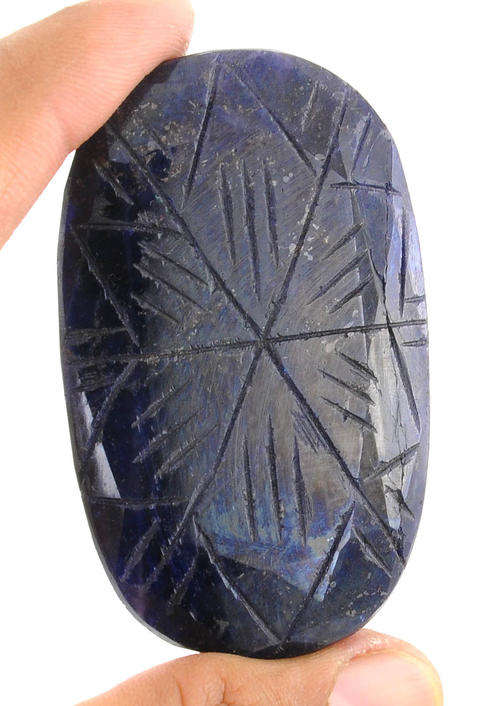 Gigantic 560 Ct Oval Carved Natural Blue Sapphire Gemstone - All the way from INDIA!!