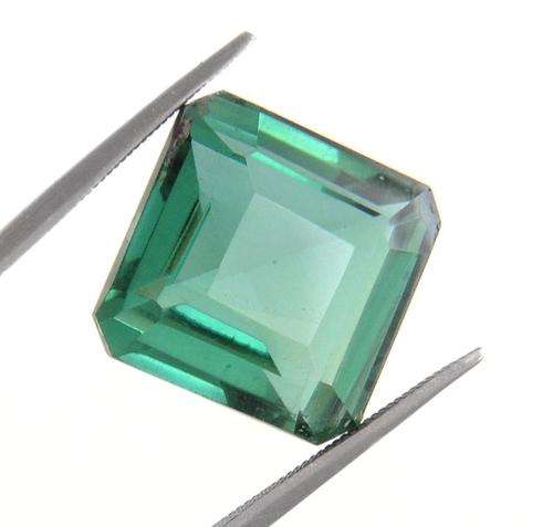 Emerald Cut 17.28 Ct MGL Certified Green Amethyst Gemstone