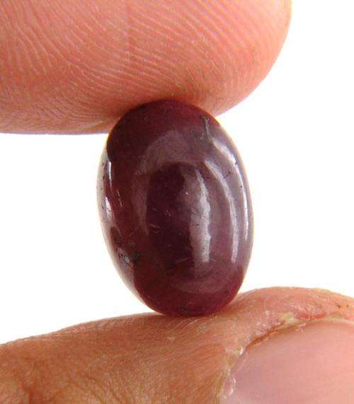 12.83 Carat IGLI India Certified Oval Cabochon Ruby Gemstone - 14mm/10mm