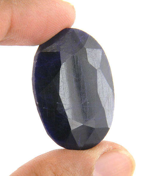 Indian Mines 82 Carat Oval Cut Natural Blue Sapphire Gemstone - IGLI Indian Authencticity Report