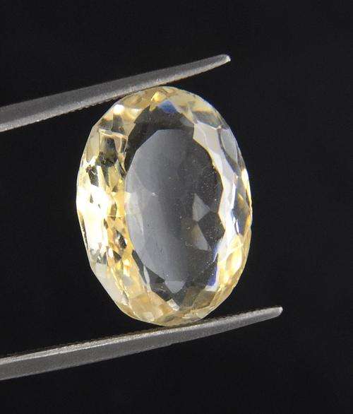 8.74 Ct  IGLI Certified Brazilian Mines Loose Citrine Gemstone - Oval AAA Quality 14mm