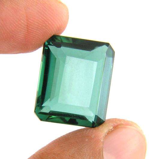 14.69 Ct MGL Certified Green Amethyst Gemstone - Emerald Cut