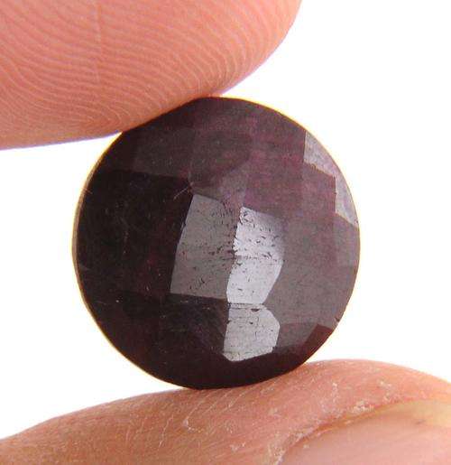Indian Mines 15.48 Ct Certified Round Faceted Ruby Gemstone