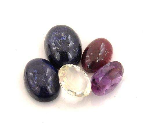 36 Ct Mixed Shape Ruby, Sapphire, Amethyst and Citrine Gemstone Lot