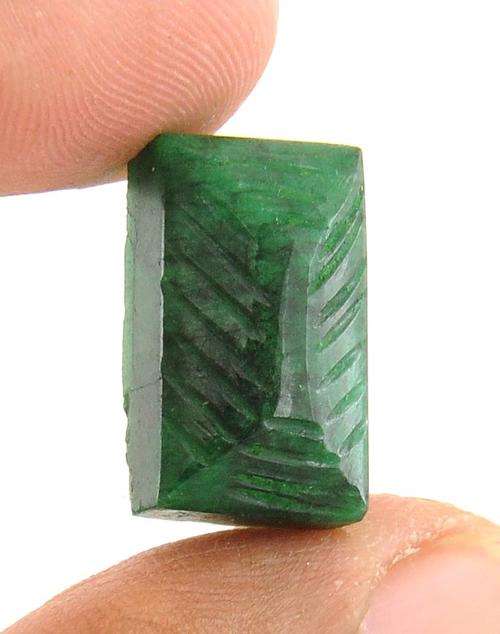 21.27 Ct Certified Rectangular Mixed Cut Natural Emerald Gemstone