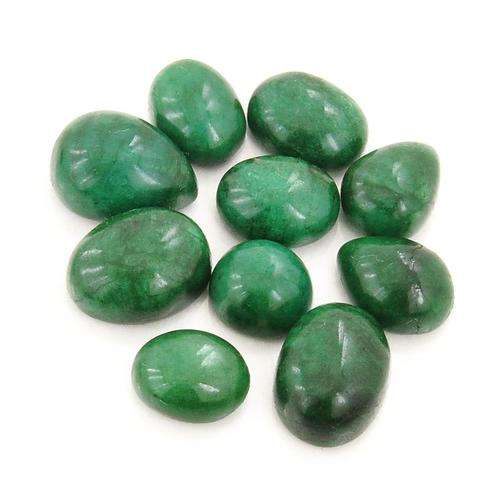 80 Carat Cabochon Green Emerald Gemstone Lot