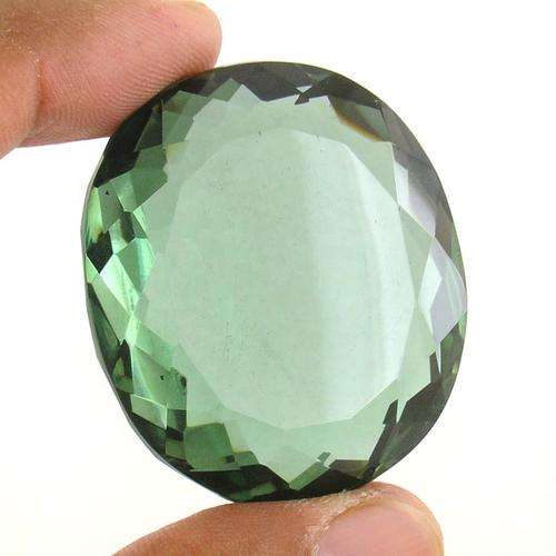 Certified 207 Ct Certified Oval Shape Hydro Green Amethyst Gemstone