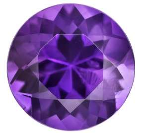 Natural Amethyst AAA Quality Faceted Round 1 pc 8 mm Loose Gemstone