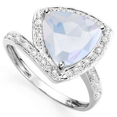 PLATINUM  1 CARAT CREATED FIRE OPAL & GENUINE DIAMOND RING