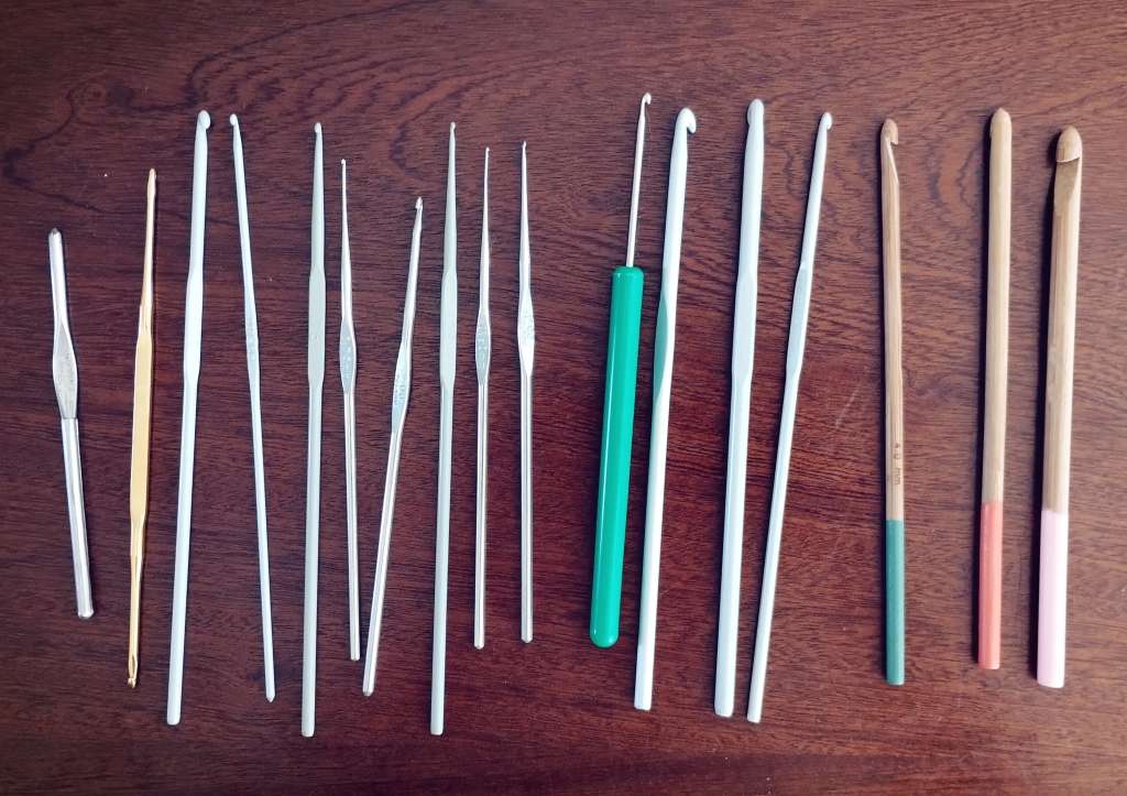 Crochet + Knitting Kit (Books, hooks, needles, yarn, tools)