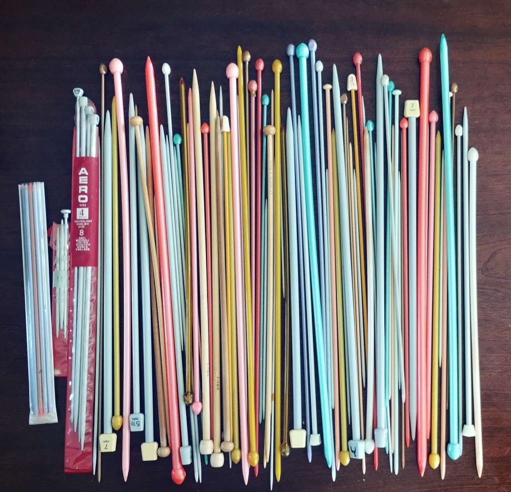 Crochet + Knitting Kit (Books, hooks, needles, yarn, tools)