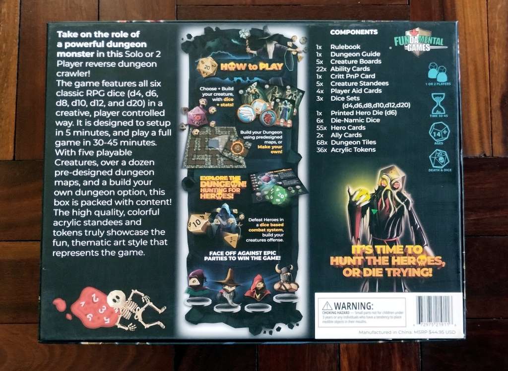 DIE in The Dungeon! Board Game (USA Import)