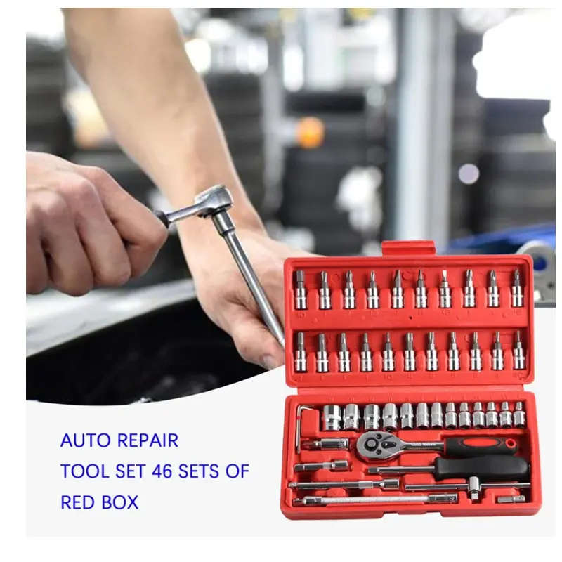 46 Pieces 1/4-Inch Socket Set