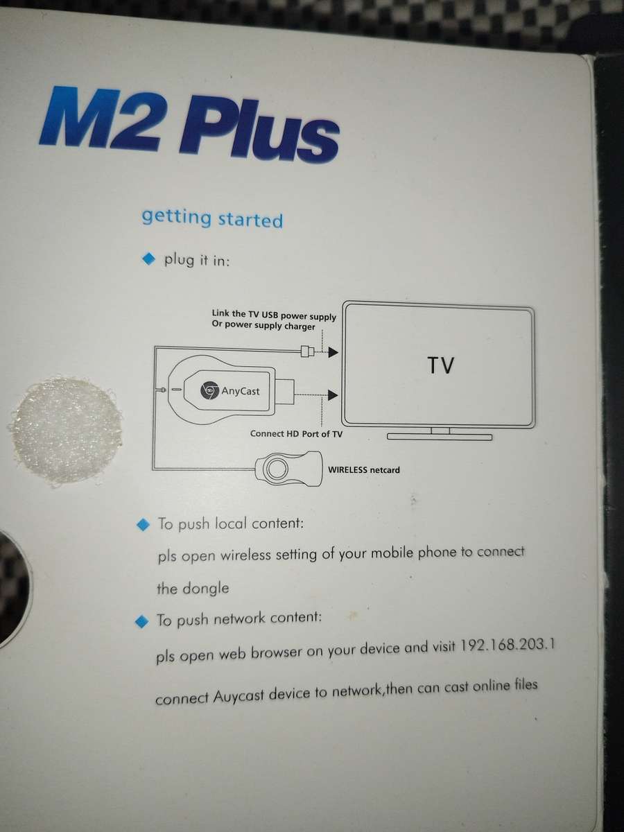 Anycast M2 Plus Airplay 1080p Wireless Wifi Display Tv