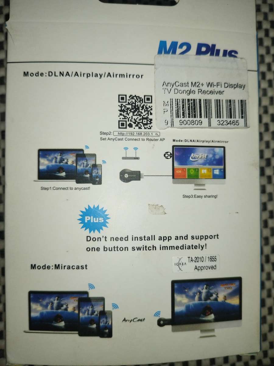 Anycast M2 Plus Airplay 1080p Wireless Wifi Display Tv