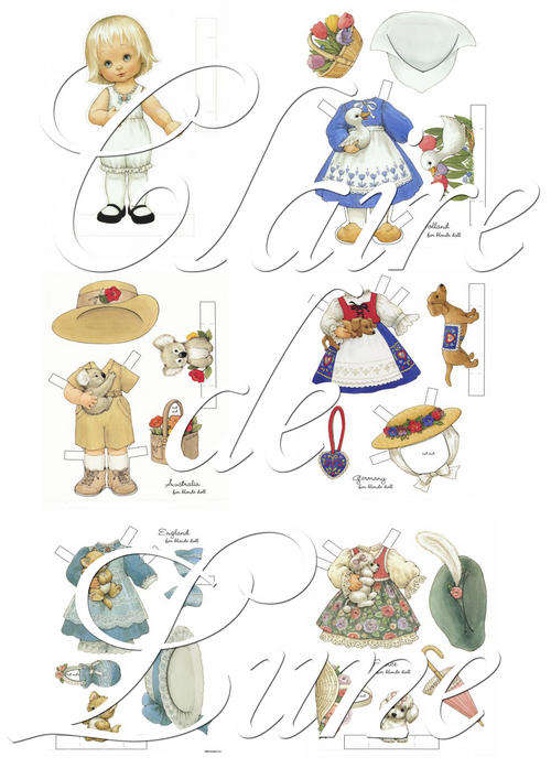 Paper Doll - Blonde - Save, Print & Cut - Free Shipping!