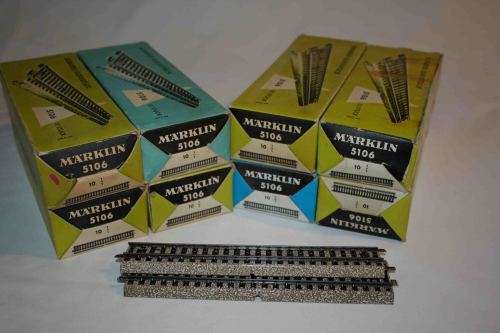 Marklin 5106 Straight M Track 180mm Sections (X10) Boxed.